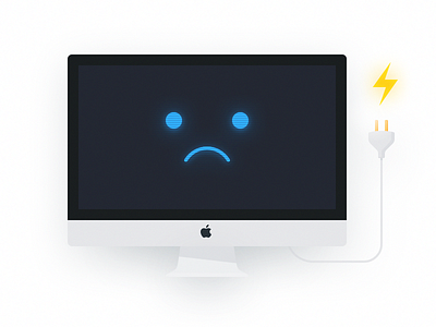 No Power iMac illustration imac mac power power out