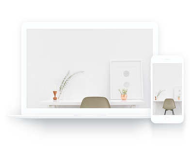 MacBook & iPhone White Mockup