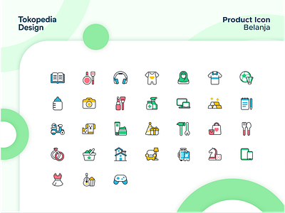 Tokopedia Product Icons - Belanja branding design icon illustration logo ui vector