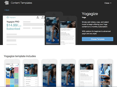 Template Overview For Yoga Fitness App app fitness mobile template ui web ui