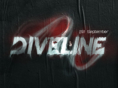 DiveLine - Hard Techno Event banner branding cover drak graphic design photoshop poster techno