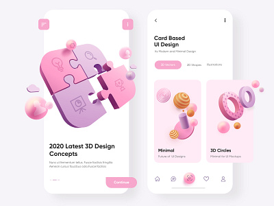 Trending 2020 3D UI Design