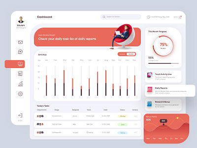 Web Dashboard UX UI Design