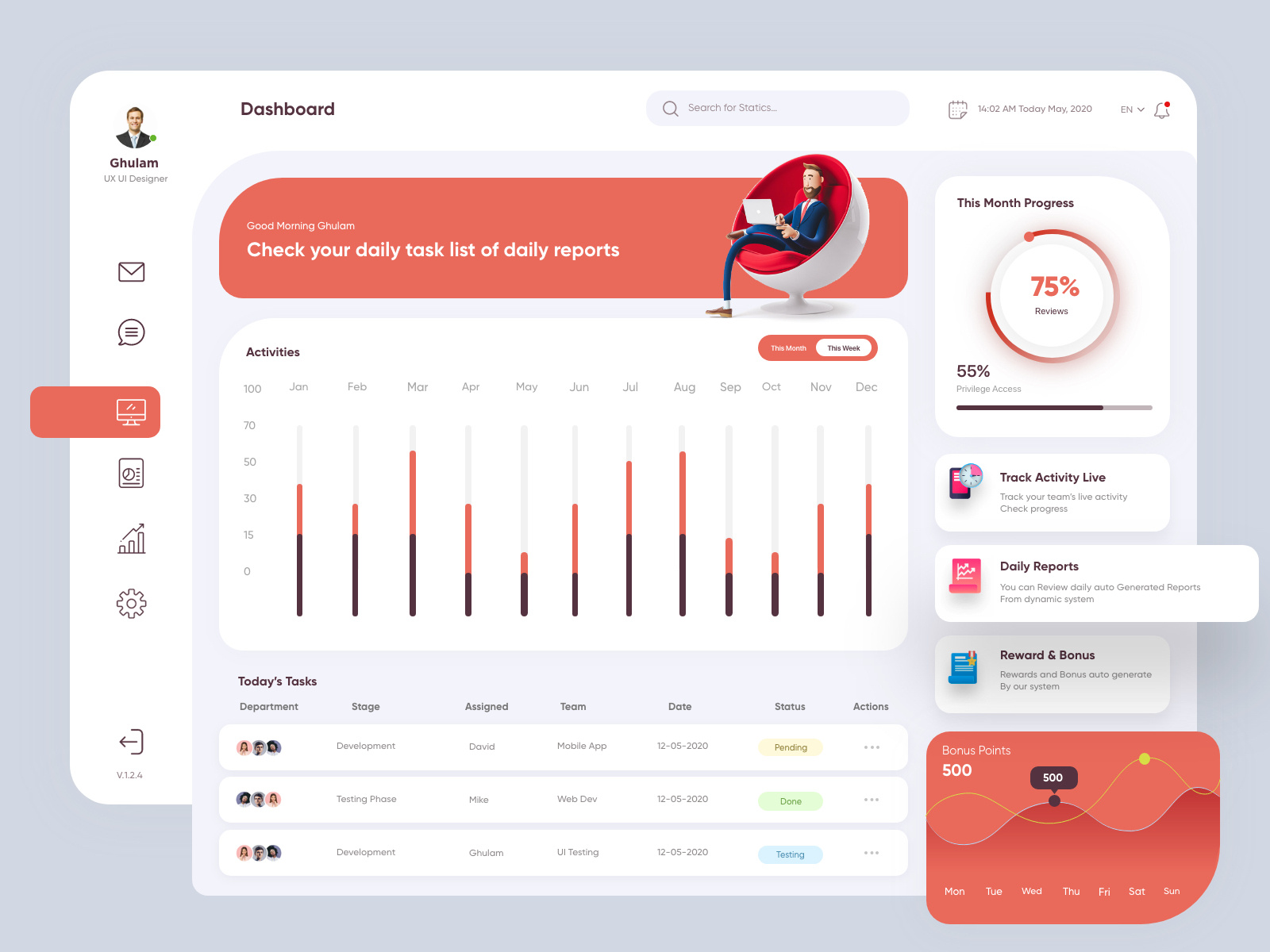 Web Dashboard UX UI Design By Ghulam Rasool For Upnow Studio On Dribbble