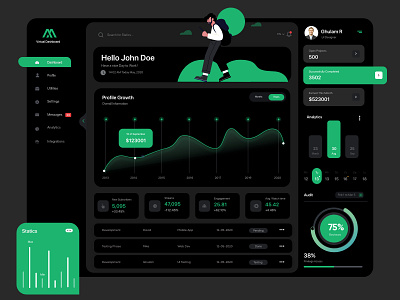Banking Dashboard UX-UI Design admin app dashboad design finance financial interface uiux ux