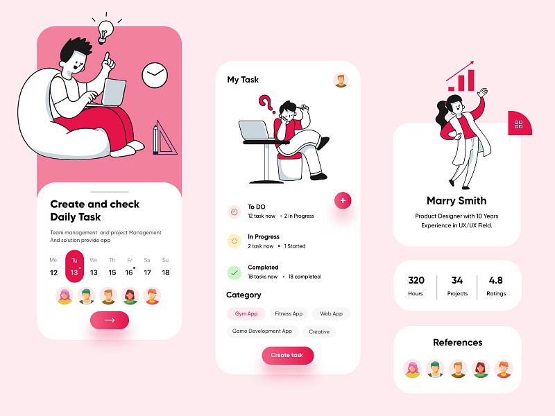 Task Management Mobile APP/UX UI Design by Ghulam Rasool 🚀 for Upnow ...
