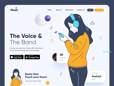 Music Landing Page UX-UI Design