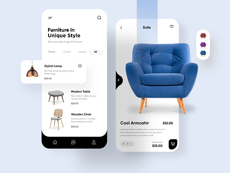 Furniture Mobile APP UX/UI Design by Ghulam Rasool 🚀 for Upnow Studio ...