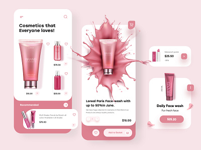 Cosmetic Mobile App UX/UI Design