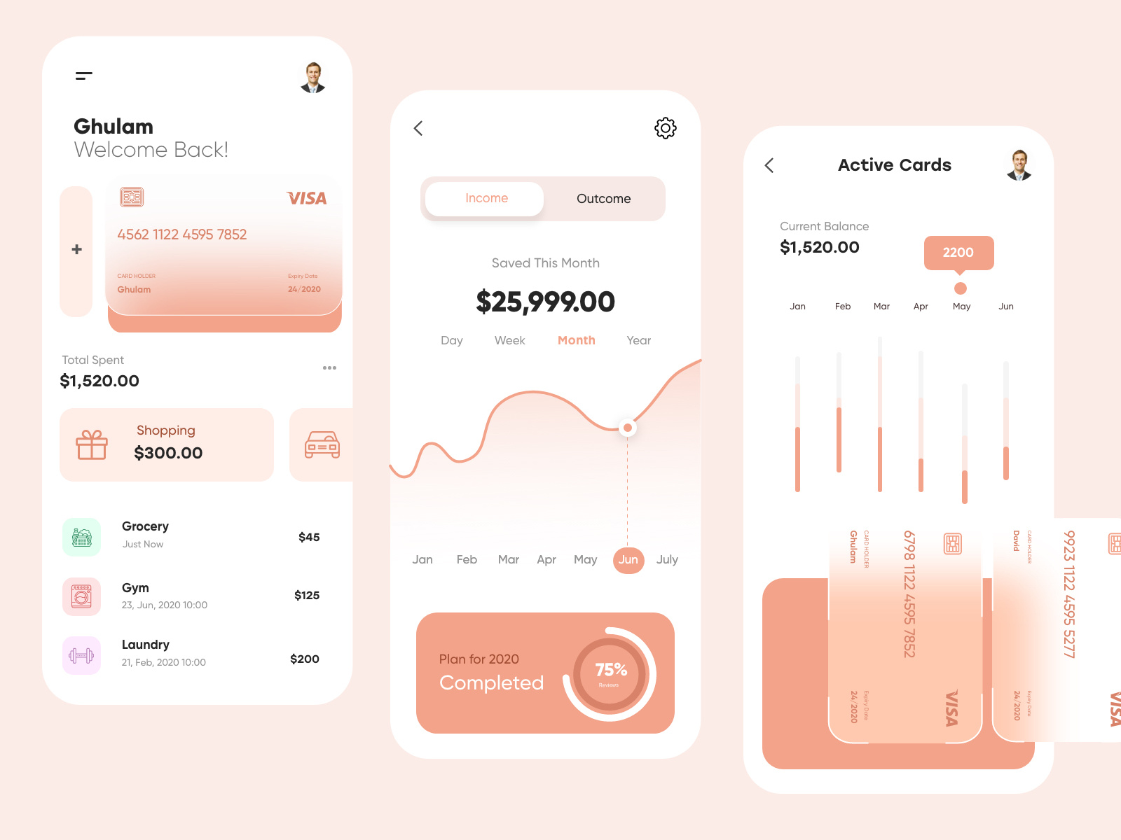 Banking Mobile App -UX/UI Design by Ghulam Rasool 🚀 for Cuberto on Dribbble