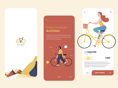 Cycling Mobile App UI Design