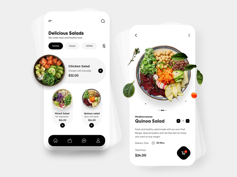 Food Mobile App Design mobile app ui design minimal mobile ux ui design mobile apps mobile ui mobileapp mobileappdesign app interface ui uiux ux