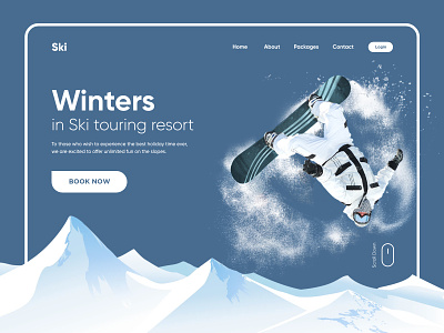 Ski Resort Landing Page design homepage illustration interface landing page ui uidesign web webdesign website