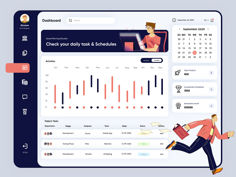 Task Management Dashboard UX UI Design by Ghulam Rasool 🚀 for Cuberto ...