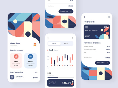 Finance App UX-UI Design by Ghulam Rasool 🚀 for Cuberto on Dribbble