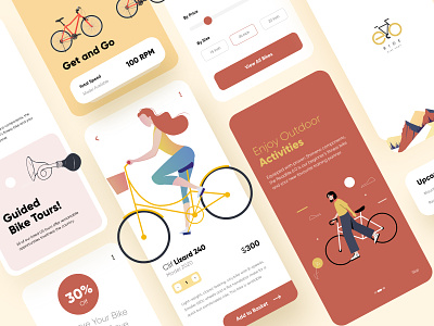 Cycling Mobile App UI Design
