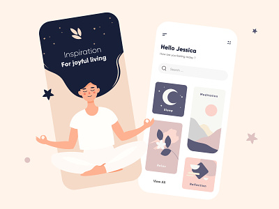 Meditation Mobile App UX UI Design