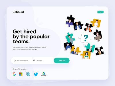 Job Portal Landing page UX UI Design