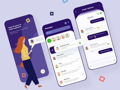 Chat Mobile App UI Design by Ghulam Rasool 🚀 for Cuberto on Dribbble