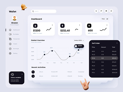 Wallet Dashboard Design