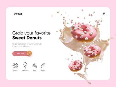 Sweet Landing page Design