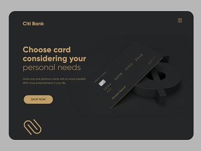 Card Bank Landing Page Design design homepage illustration interface landing page ui uidesign web webdesign website