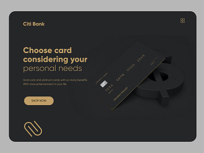 Card Bank Landing Page Design