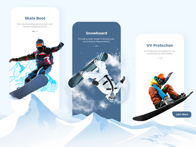 Snowboard Onboarding UI Design