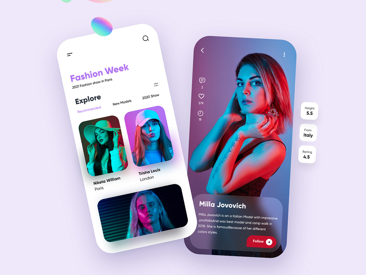 Fashion Mobile App Design by Ghulam Rasool 🚀 for Cuberto on Dribbble