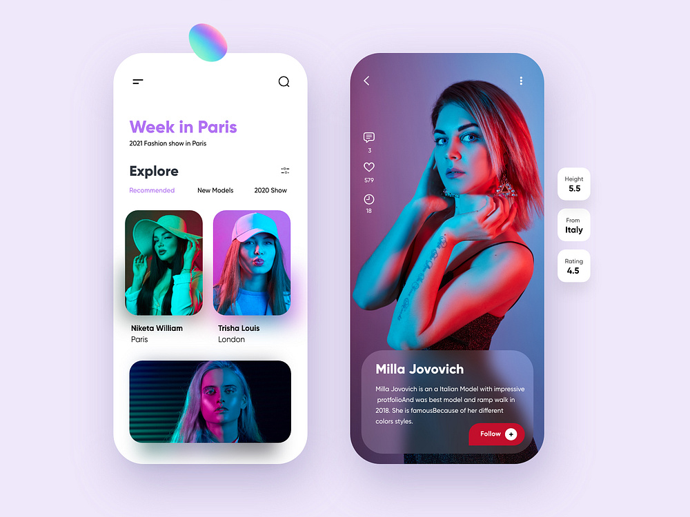 Fashion Mobile App Design by Ghulam Rasool 🚀 for Cuberto on Dribbble