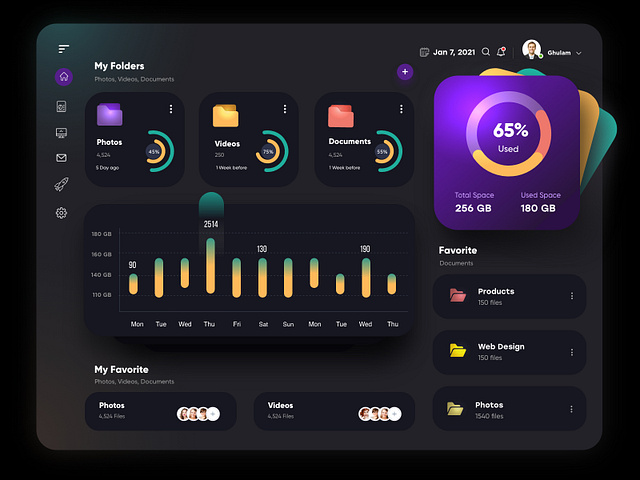 File Manager Dashboard design by Ghulam Rasool 🚀 for Cuberto on Dribbble