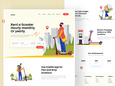 Scooter Landing Page Design