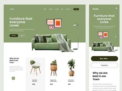 Furniture Landing Page Design homepage landing landing page landingpage web web design webdesign website