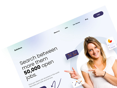 Download Job Searching Landing Page Design by Ghulam Rasool 🚀 for Upnow Studio on Dribbble