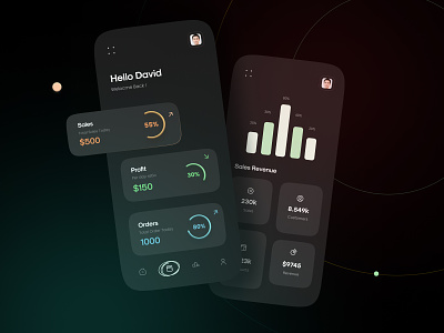 Finance App design Dark theme