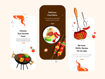 Food Onboarding Design app app design app screens design food food app design food apps design illustration interface ios app minimal mobile mobile app mobile apps mobileappdesign ui ui design uiux ux ux ui design