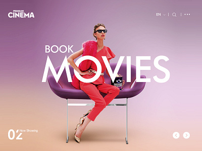 Movies Website Header UI Design