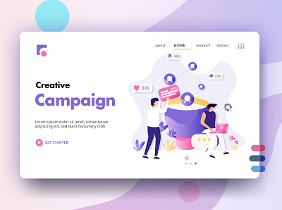 Creative Campaign UI Design amazing design art direction artwork banner clean design dubai dubai designer dubai ui designer illustration mobile app top ux ui designer ui design ui designer ux ui vector web banner