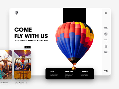 Hot Air Balloon Ride UI Design