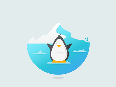 Just a little happy penguin animal design graphic illustration penguin