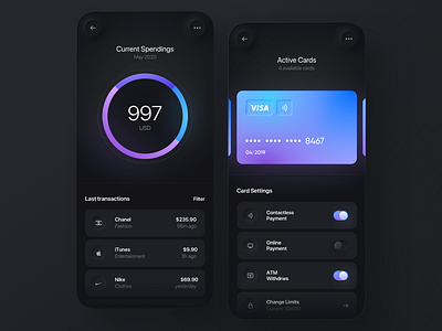 Dark Banking App