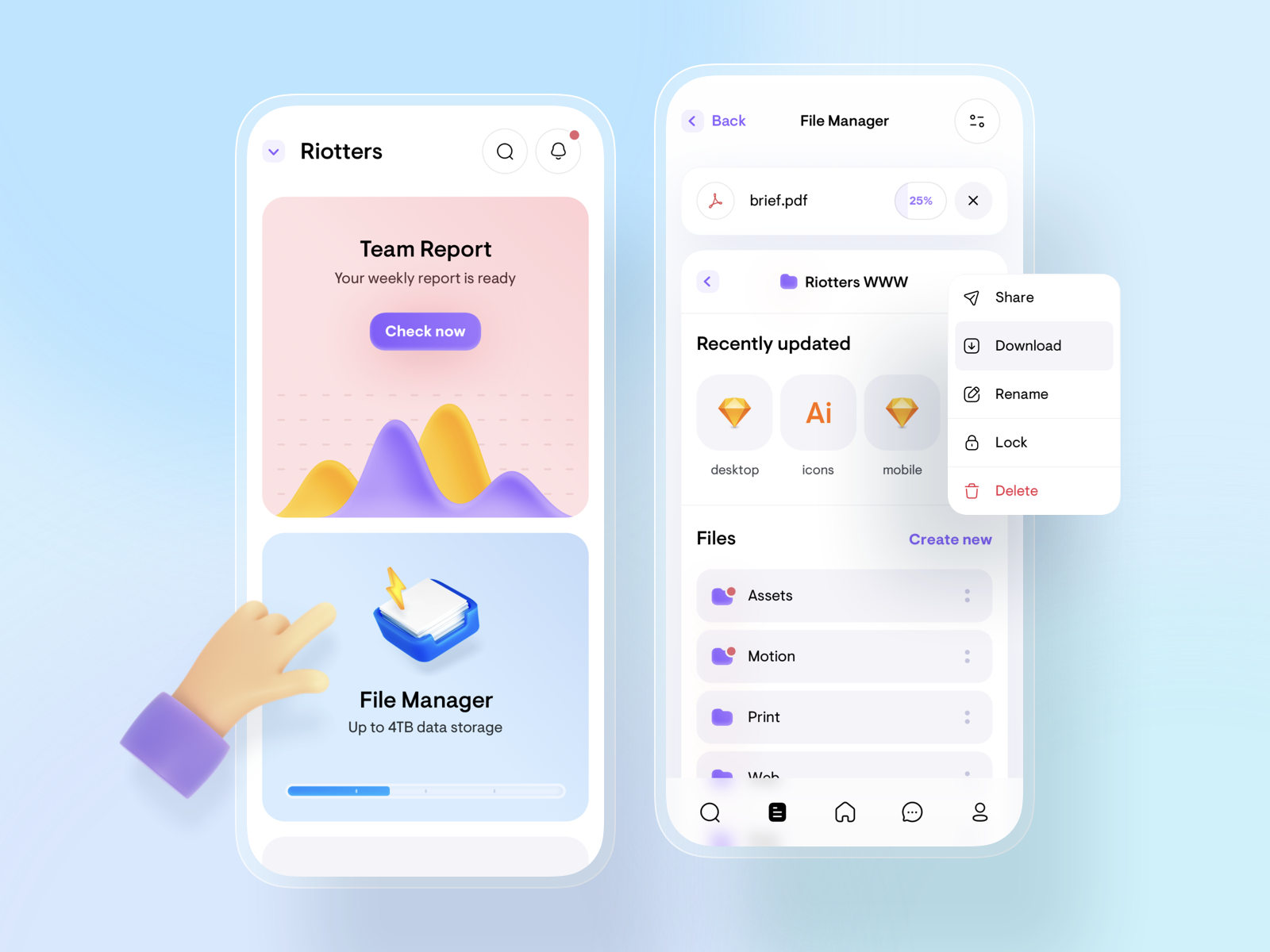 Mobile Application 🤟 by Filip Legierski for Riotters on Dribbble