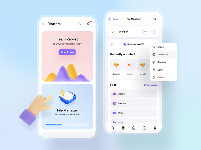 Mobile Application 🤟 by Filip Legierski for Riotters on Dribbble