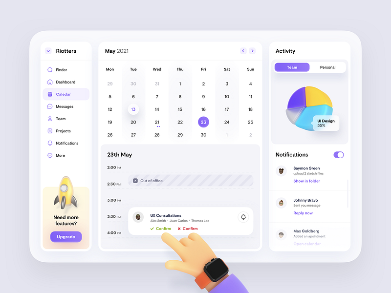 Team Manager - iPad App by Filip Legierski for Riotters on Dribbble