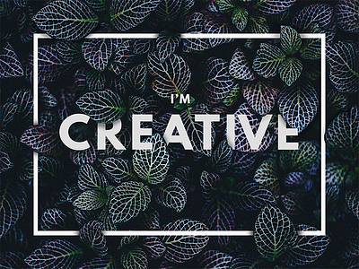 I'm Creative creative dark design digital graphic green illustration leaf minimal nature poster