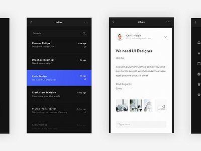 Mail Client Mobile Version by Filip Legierski for Riotters on Dribbble