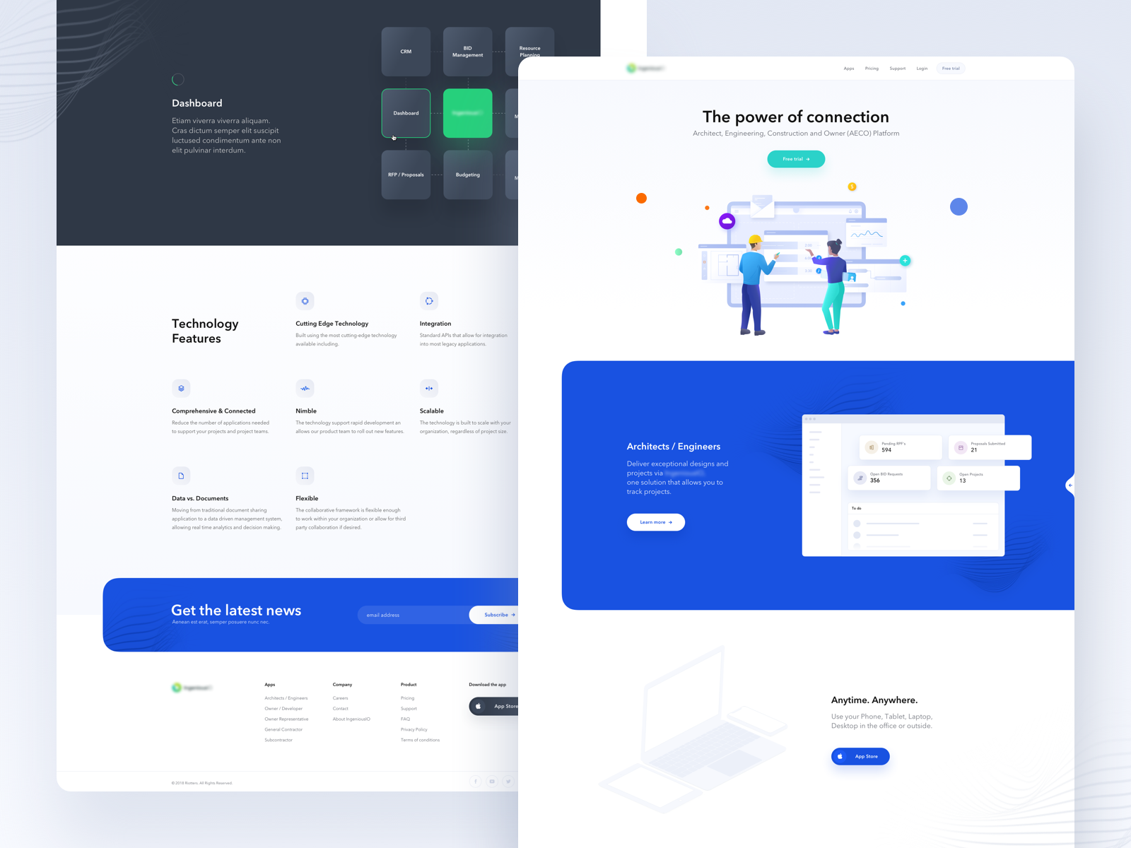 Building software app website. by Filip Legierski for Riotters on Dribbble