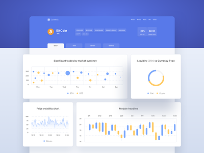 Crypto Dashboard app application bitcon blue blur chart clean colors crypto crypto currency crypto trading design digital gradient minimal mobile round shadow ui ux