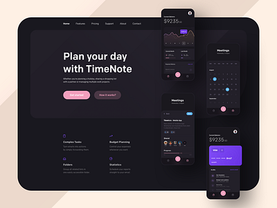 TimeNote - Landing Page 🌙