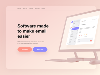 Email Application - Landing Page